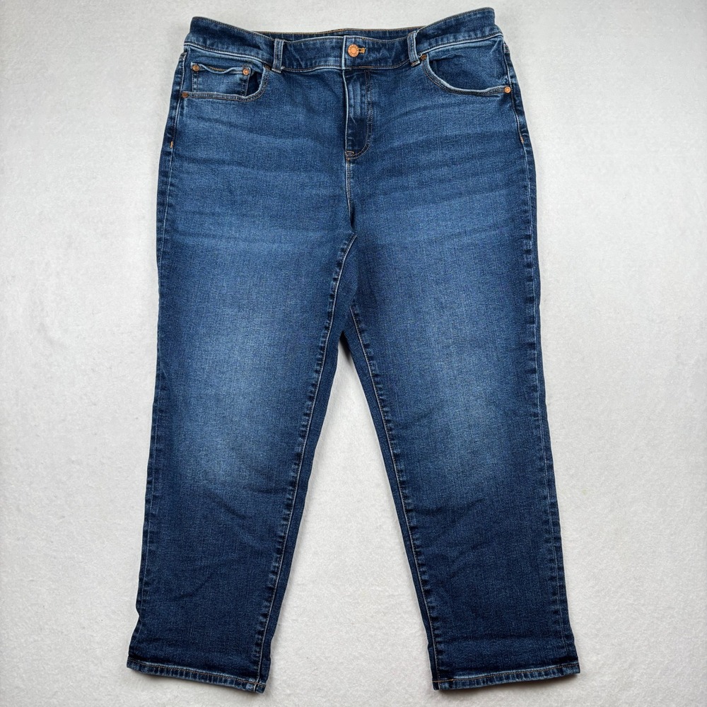 Talbots Jeans Womens 16P Relaxed Fit Five Pocket Classic Denim
